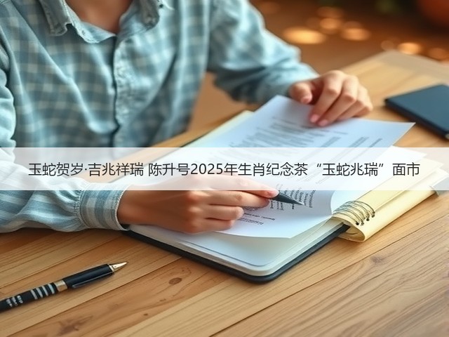 玉蛇贺岁·吉兆祥瑞 陈升号2025年生肖纪念茶“玉蛇兆瑞”面市