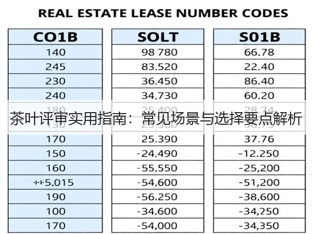 茶叶评审实用指南：常见场景与选择要点解析