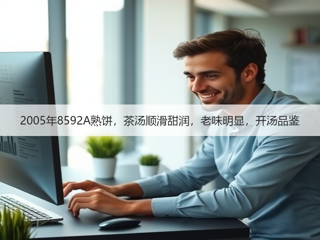 2005年8592A熟饼，茶汤顺滑甜润，老味明显，开汤品鉴