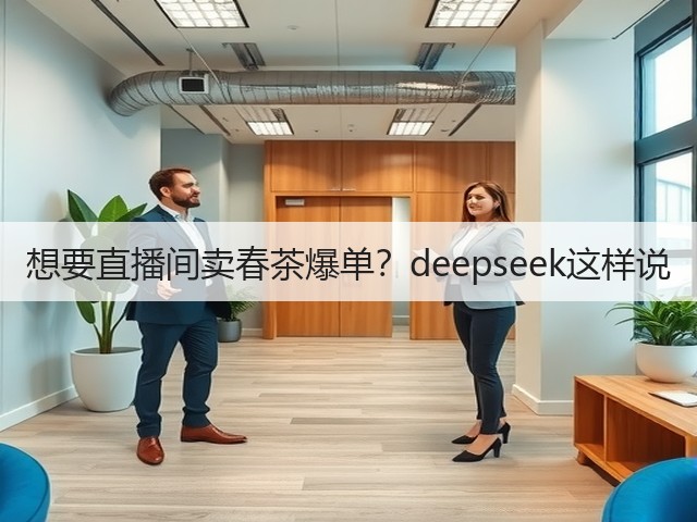 想要直播间卖春茶爆单?deepseek这样说 想要直播间卖春茶爆单?deepseek这样说