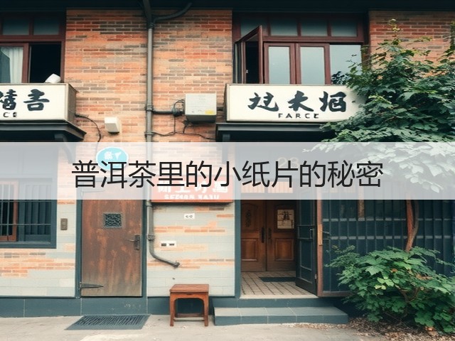 普洱茶里的小纸片的秘密